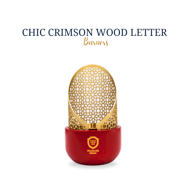 Chic crimson wood letter burners (Hollow arc burner FF no.III)