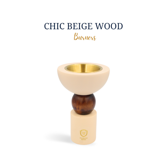 Chic beige wood burners  (Spolight volumes burner FF no.II)
