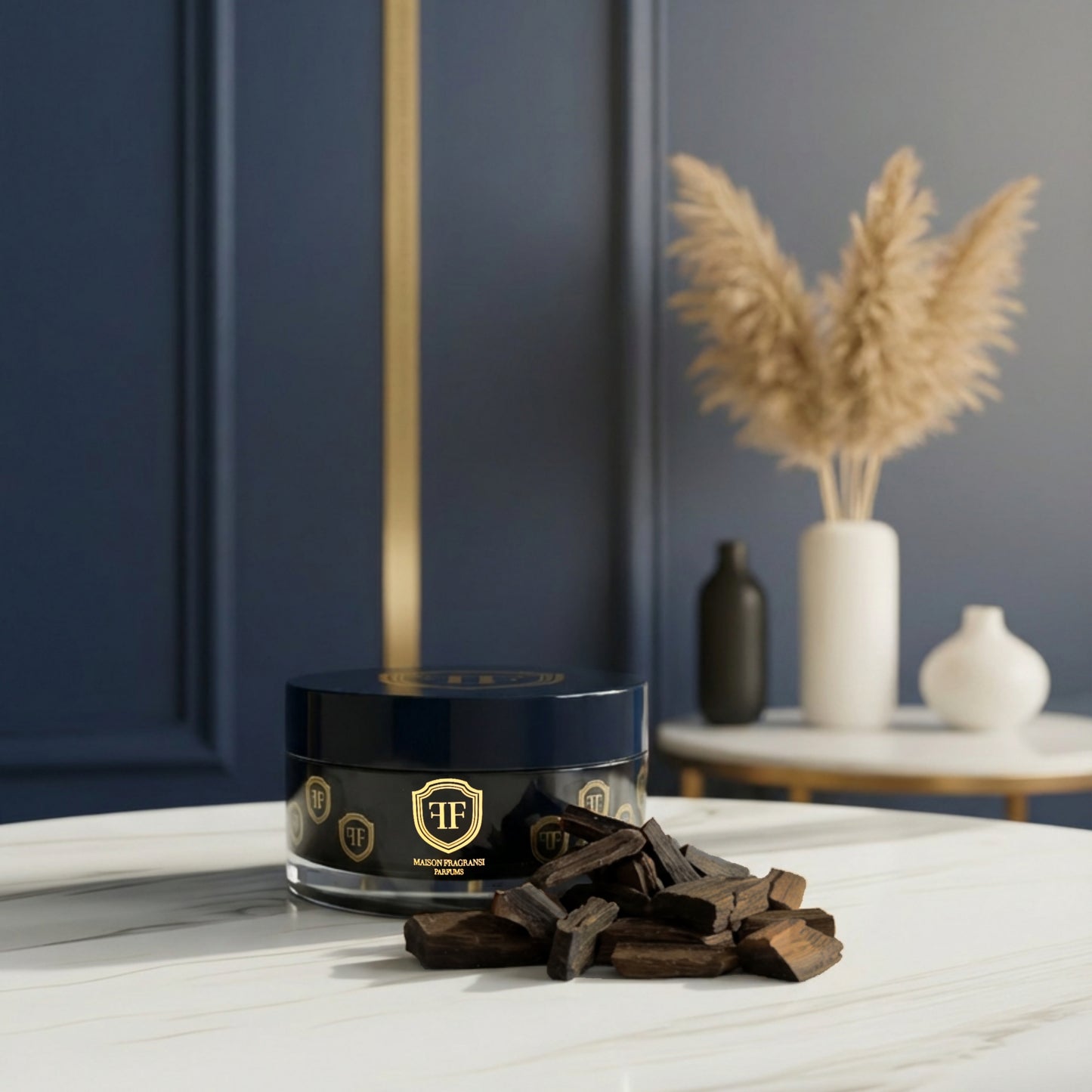 Scented Agarwood Malaki Jar (48-G) Bakhoor Incense By Maison Fragransi Parfums