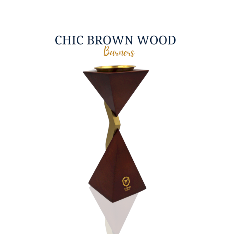 Chic brown wood burners  (Gorgeous genometric side burner FF no.X)